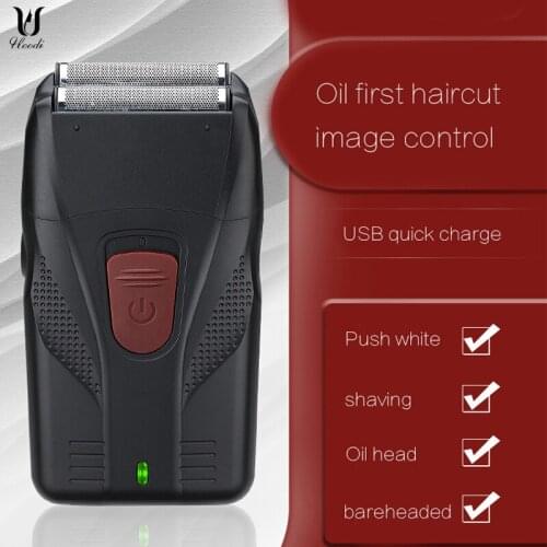 Barber Finish Electric Shaver for Men USB Cordless Rechargeable Beard Razor Shaving Machine Reciprocating Foil Mesh Twin Blade