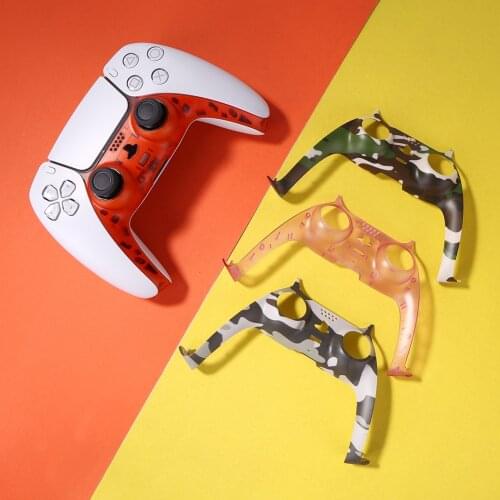 Controller Handle Front Middle Housing Shell for Sony PS5 Gamepad Decorative Strip Skin Case Cover Face-plate Replacement