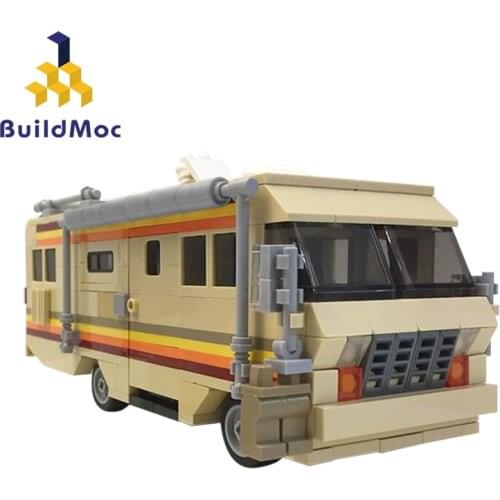 Breaking Bad RV-The Krystal Ship Movie RV Train Truck Model Building Block MOC-17836 Toy Childrens Gift