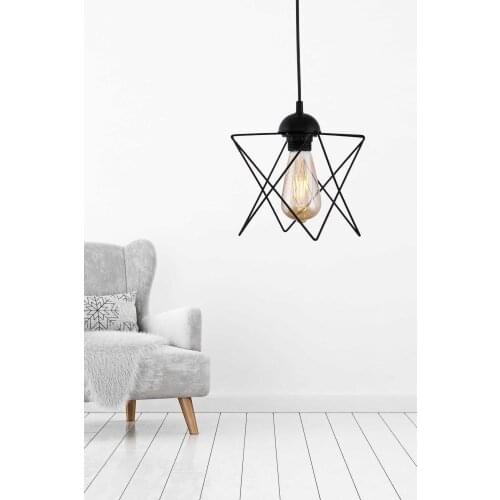 Black Single Pendant Lamp No 5 Desidner Opts Model