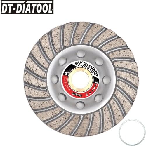 DT-DIATOOL 1pc Dia 100mm/4inch Diamond Segmented Turbo Row Cup Grinding Wheel Discs for Concrete Brick Stone Polishing Wheel