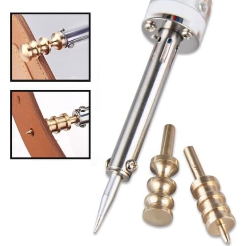 Leather Electric Edge Ironing Tools Brass Soldering Irons Edge Line Sealing Machine DIY Leathercraft Pyrography Tools