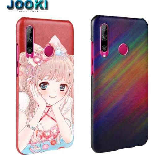 JOOKI PU Style For Huawei Honor 20i Customized Pictures Back Cover Painted Litichi Leather Cell Phone Case