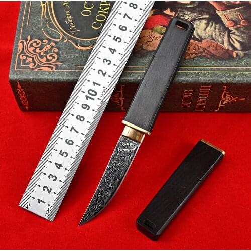 Dagger VG10 Damascus Military Fixed Blade Knife Outdoor Pocket EDC Knives Hunting Camping Survival Knife Self Defense Weapons
