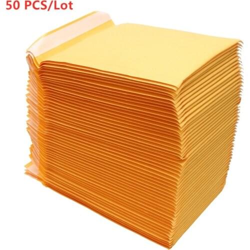 50 Pc/lot Thickened Kraft Paper Bubble Envelopes Bags Mailers Padded Shipping Envelope With Bubble Mailing Bag Business Supplie