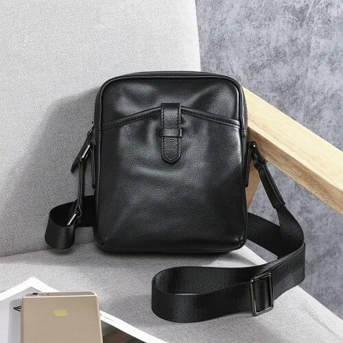 Fashion Genuine Leather Pack Messenger Bag Mens Sling Bags Brand Designer Shouler Bag Mens Crossbody Bags Phone Bag For Men