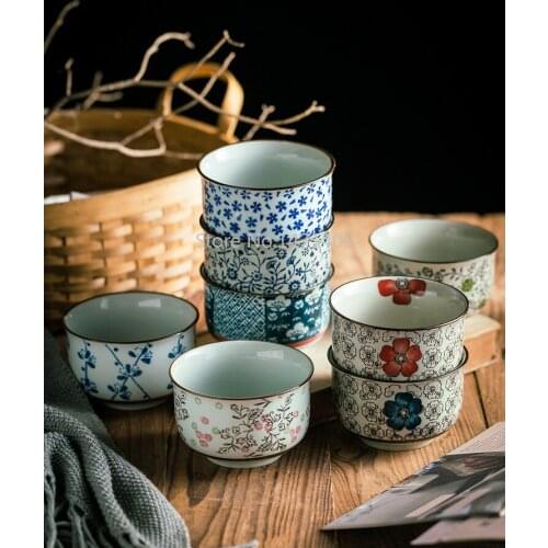 Japanese Ceramic Bowl Tableware Set Creative Retro Household Rice Bowl Single Eating Bowl Soup Noodle Bowl Small Bowl