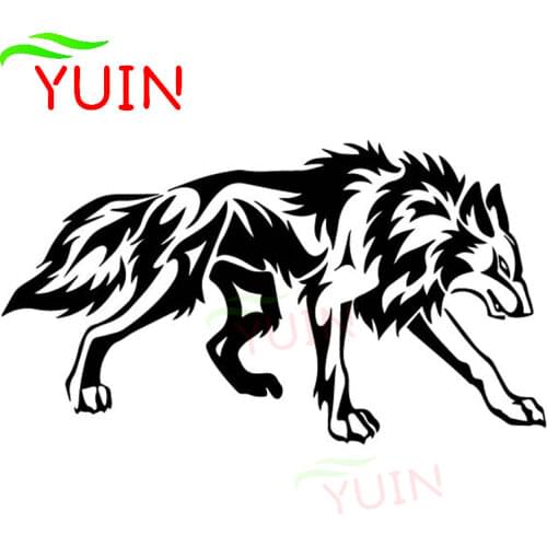 Lonely Wolf Animal Car Decals Fashion Body Window Decoration PVC Waterproof Sunscreen Sticker Can Be Customized Color