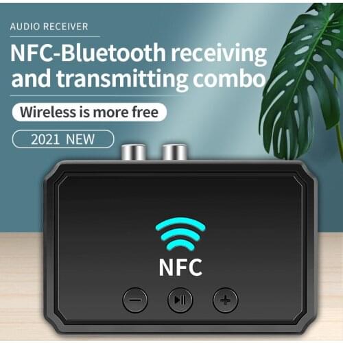 NFC Bluetooth Receiver AUX 3.5mm RCA Jack USB Smart Playback Stereo Audio Wireless Adapter For TV Car Kit Speaker