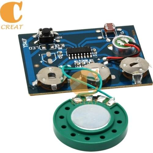 30S Sound Voice Music Recorder Board Photosensitive Sensitive Key Control Programmable Audio With Speaker For Greeting Card DIY