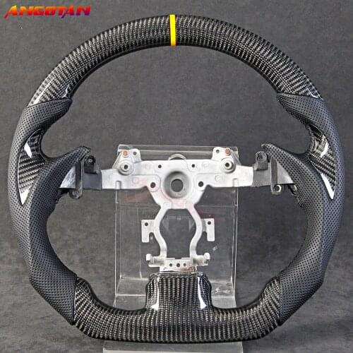 Sports Car Steering Wheel for InfinitG37 Carbon Fiber Perforated Real Leather Wheel