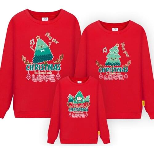 Family Look for Dad Mom and ME 2019 Father Mother Daughter Son Christmas New Year Cotton Sweater Outfits Family Matching Clothes