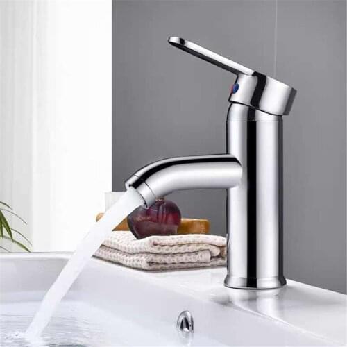 Single Handle Bathroom Basin Faucets Cold/Hot Mixer Basin Sink Tap Black