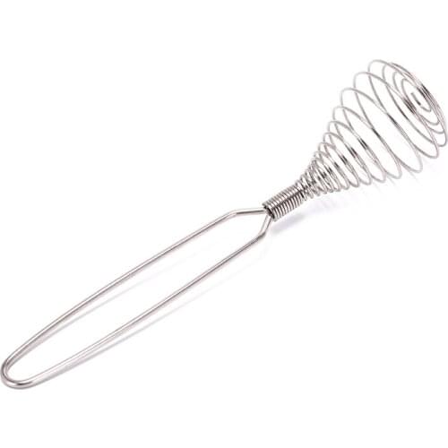 Steel Egg Beater Mini Whisk Milk Frother Foamer Coffee Mixer Spring Sauce Blender Cooking Tools