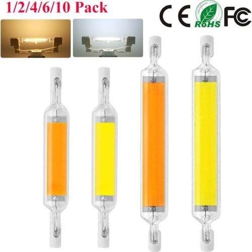 5W 10W R7S LED Bulb Dimmable 110V 220V Diode Spotlight 78mm 118mm COB Lamp Bulb Glass Tube Replace Halogen Lamp Home Lighting