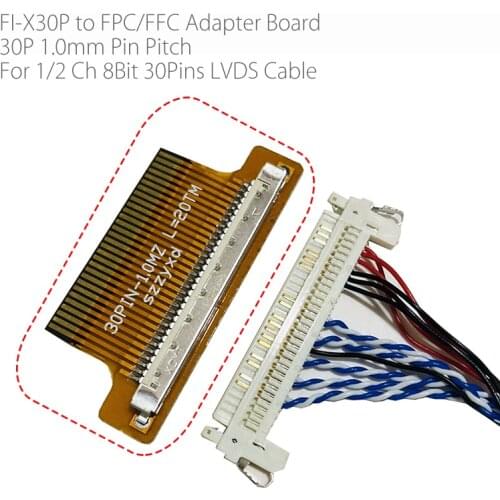 1ch 2ch 8bit 30pins FI-X30P to PFC FFC 30Pin 1mm flexible flat cable Adapter Board Converter Connector for lcd led controller