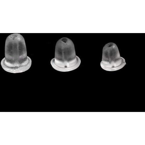 200pcs/lot Rubber Earring Back Silicone Round Ear Plug Blocked Caps Earrings Back Stoppers For DIY Parts Jewelry Findings Making