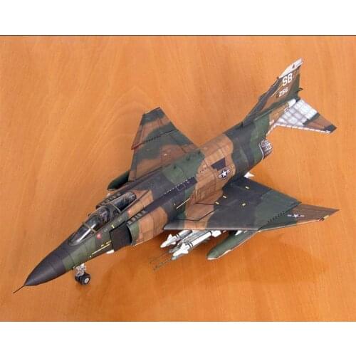 1:33 USA F-4B Ghost Fighter MiG Aircraft DIY 3D Paper Card Model Building Sets Construction Toys Educational Toys 54*34cm