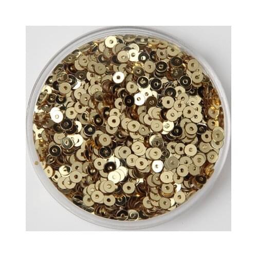 50g(12000pcs) 3mm Flat Round Loose Sequins Sewing Wedding Craft Nail Art Children DIY Accessories Gold Confetti