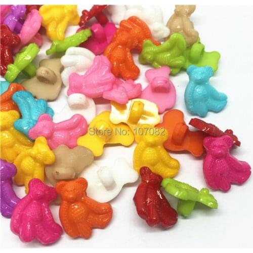 500pcs 14x18mm Plastic Polar Bear Buttons Cute Dress Sweater Button Sewing Accessories Fancy Scrapbooking Embellishment