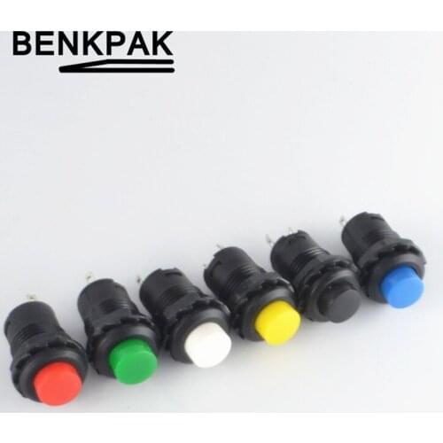 60PCS 12mm Self-locking &Momentary push button switch ON-OFF