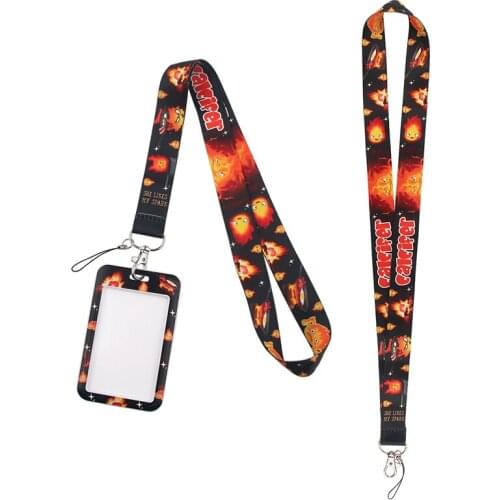 AD450 Patchfan Cartoon Id Card Holders Case Mobile Phone Straps Key Badge Camera USB Holders Neck Rope Lanyard with Keyring