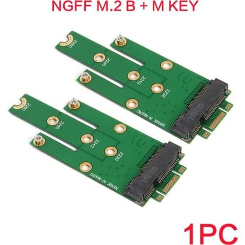 MSATA to M.2 NGFF Adapters Convert Card 6.0 Gb/s NGFF M.2 SATA Bus SSD B Key msata Male Riser M.2 Adapter for 2230-2280 M2 SSD