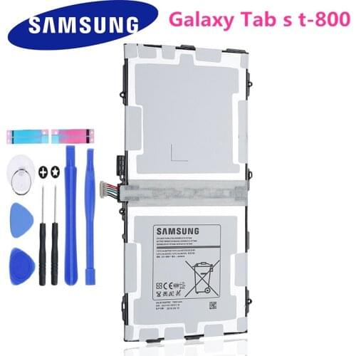 SAMSUNG Tablet Battery EB-BT800FBE For Samsung Galaxy Tab S 10.5 T800 T801 T805 7900mAh Genuine Replacement Battery + tools