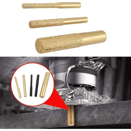 1PC Diamond Router Bits Golden Brazed Straight Shank Marble Stone Granite Diamond Router Bits Engraving Machine Carving Tool