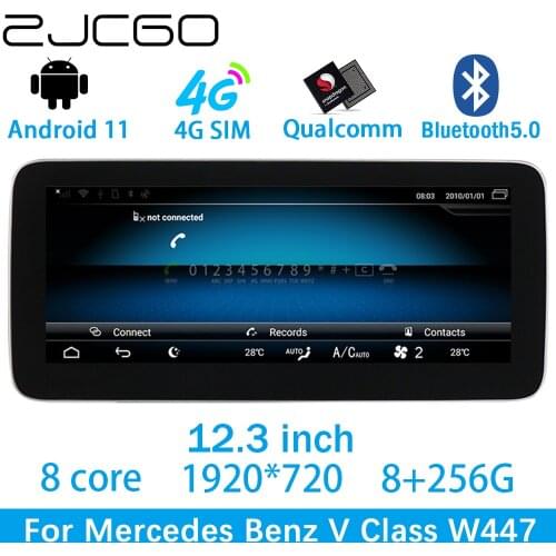 ZJCGO Car Multimedia Player Stereo GPS DVD Radio Navigation Android Screen System for Mercedes Benz V Class W447 Vito Marco Polo