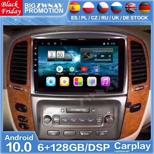 Carplay For Land Cruiser 100 LC100 For Lexus LX470 2002 2003 2004 2005 2006 2007 2008 Android Player GPS Audio Stereo Radio Unit