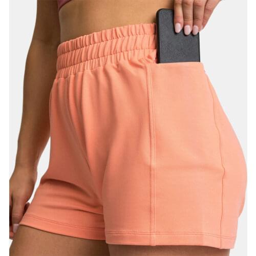 Colorful Solid Yoga Shorts for Female High Waist Sport Pants With Pocket Running Workout Gym Clothing for Women Set Sport Pants