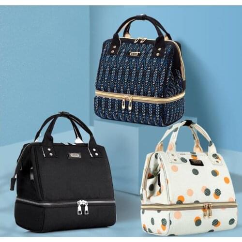 Baby Diaper Nappy Travel Tote Bag With USB Mini Breast Pump Bag Lunch Breastmilk Cooler Insulated Backpack For Mummy Maternity