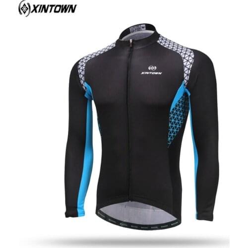 XINTOWN Fleece Thermal Long Sleeve Cycling Jersey MTB Bike Clothing Winter Riding Bicycle Clothes Ropa De Ciclismo Windproof
