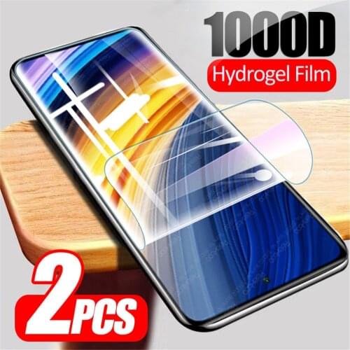 2PCS Full Curved Hydrogel Soft Film For Xiaomi Poco X3 Pro Pocox3 Little Pocophone X3Pro X 3 Screen Protector Not Tempered Glass