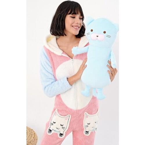 Sleep Companion 50 Cm Blue Toy Plush Gift Items Cute Soft Rhat Animals Sleeping Pillows