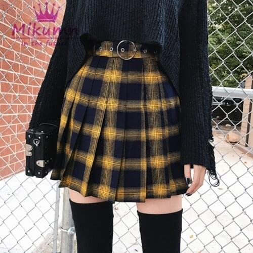 Gothic Harajuku Women Pleated Skirt Punk Style High Waist Girls Short Skirts Plus Size Saias Femininas