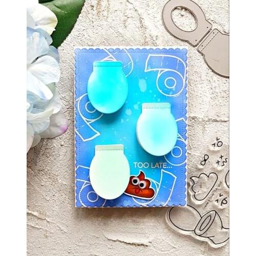 JMCRAFT 2021 New Cute Flush Toilet Metal Cutting Dies DIY Scrapbook Handmade Paper Craft Metal Steel Template Dies