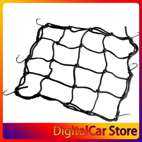 Motorcycle Luggage Net Bike 6 Hooks Hold down Fuel Tank Luggage Mesh Web Bungee Black Motorcycle Bike 6 Hooks Tank Car styling