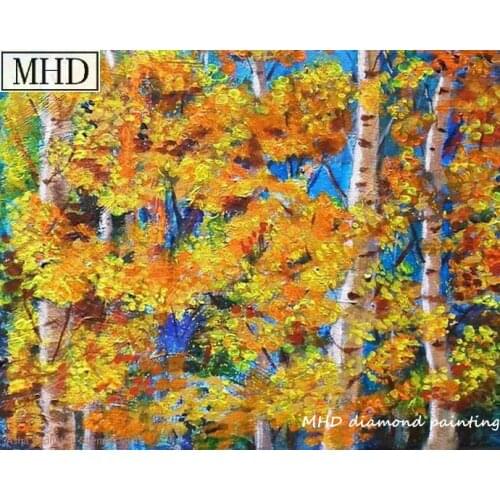 Full square drill landscape tree picture 5D diamond painting kit DIY diamond mosaic embroidery 20x25cm home decoration gift