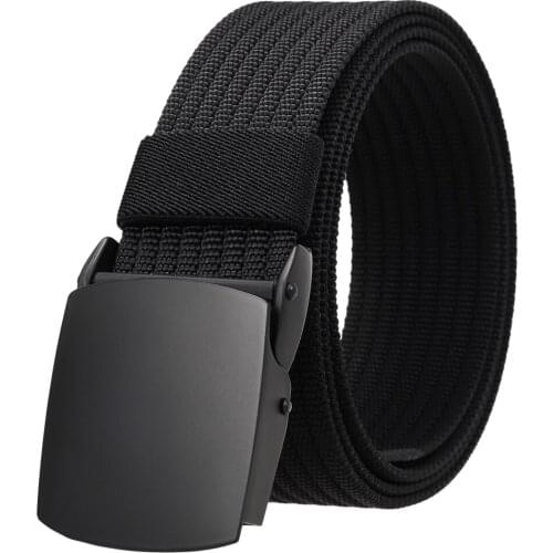 New High Quality Fashion Male Nylon Braided Belt Mens Alloy Belt Buckle Belts for Men Luxury Designer Brand G138-24189-1