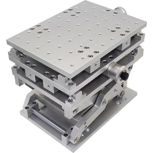Portable 3D Workbench Laser Marking Engraving Machine 3 Axis Moving Table 210x150x150mm Optical Experiment XYZ AXIS Table Y