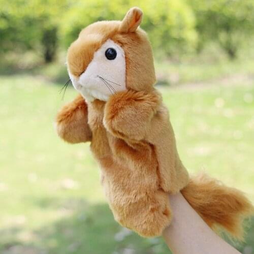 Hand Puppet Squirrel Stuffed Big Plush puppets Toys Doll Children Gift