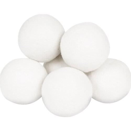 Organic Wool Dryer Balls, 8-Pack - Natural Eco Friendly Fabric Softener - Reusable Dryer Sheets for Infants - Soft and Gentle on