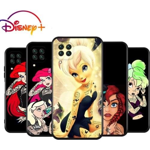 Disney Princess Tattoo Silicone Cover For Huawei Nova 8 7i 7 SE 6 SE 5T 5i 5 Z 4 E 3 3i 3E 2 i Pro Lite Black Soft Phone Case