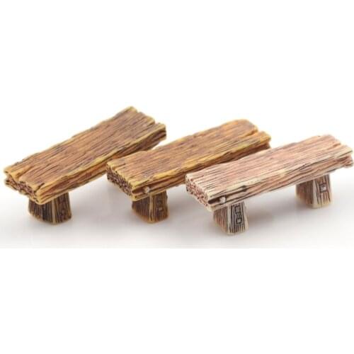3Pcs/lot Stool Fairy Garden Miniatures dollhouse Accessories for Miniature Ornaments Benches Fairy Garden Bonsai Chair