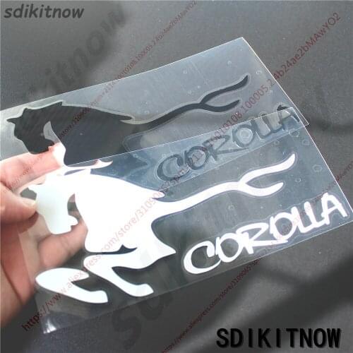 Horse Running Sports Sticker Racing Windows Door Body Decal Car Styling Fit For toyota corolla verso 2008 2011 2014 2018 2005