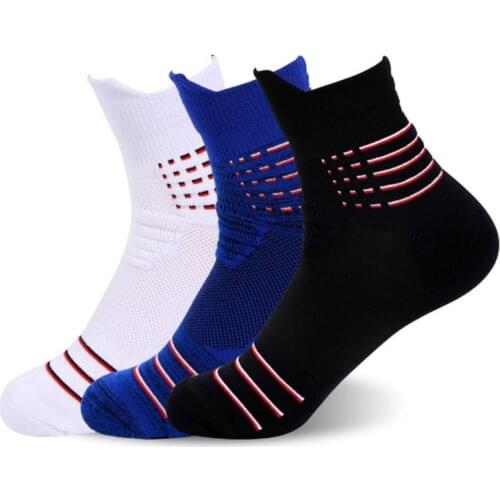 Fine Cotton Socks Mens Breathable Sweat-absorbent Sports Socks Thick Towel Bottom Outdoor Socks