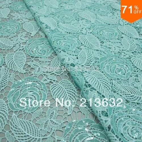 POz21 tulle cotton fabric fashion boutique water-soluble Sequin embroidery fabric fashion sequins embroidery cloth wholesale