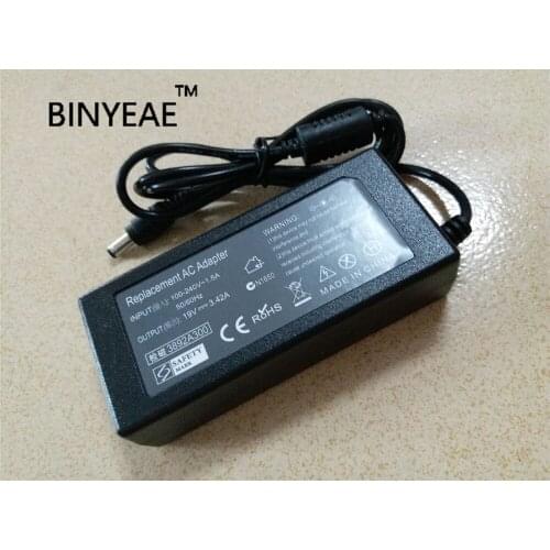 19V 3.42A 65w Universal AC Adapter Battery Charger for TOSHIBA SATELLITE L300 V85 N193 PA3467E-1AC3 Laptop Free Shipping